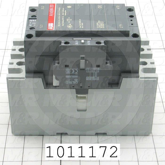 Contactor, 2 Poles, 120VAC Coil, 200A, 600VAC, 1 NO Contacts, 1 NC Contacts, Screw Terminal Connection