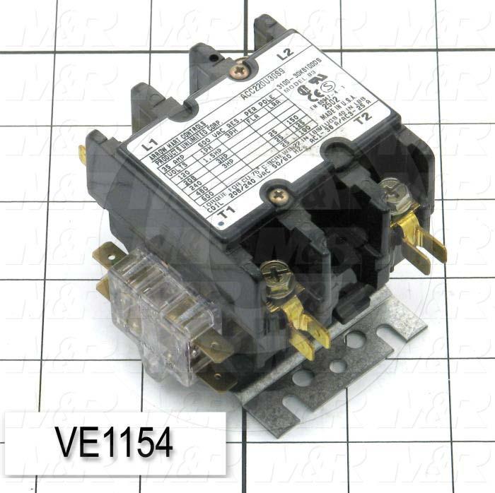 Contactor, 2 Poles, 25A, 240VAC