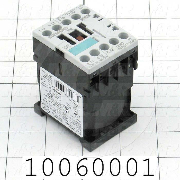 Contactor, 3 Poles, 120VAC Coil, 20A, 3 HP @ 3PH 200VAC, 575VAC, 7.5 HP @ 3PH 460VAC, 1 NO Contacts, Screw Terminal Connection