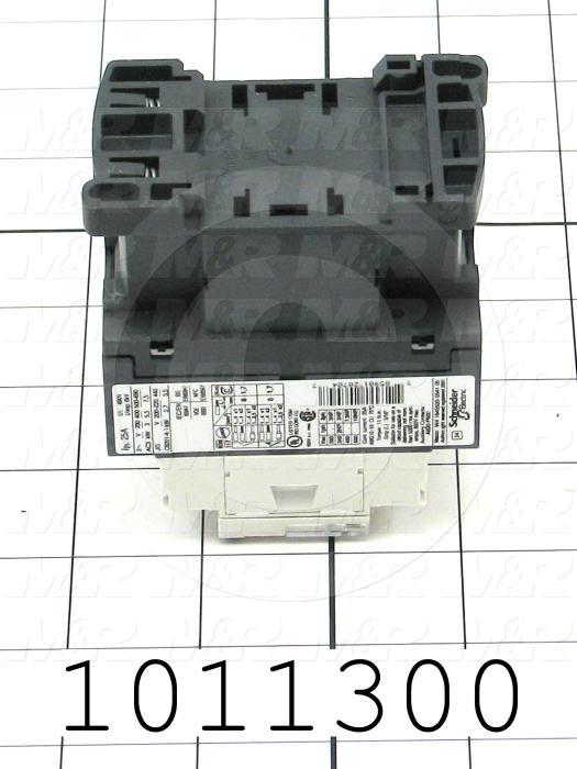 Contactor, 3 Poles, 120VAC Coil, 25A, 3 HP @ 3PH 200VAC, 575VAC, 7.5 HP @ 3PH 460VAC, 1 NO Contacts, 1 NC Contacts, Screw Terminal Connection