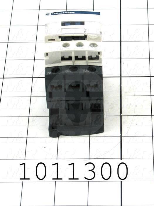 Contactor, 3 Poles, 120VAC Coil, 25A, 3 HP @ 3PH 200VAC, 575VAC, 7.5 HP @ 3PH 460VAC, 1 NO Contacts, 1 NC Contacts, Screw Terminal Connection