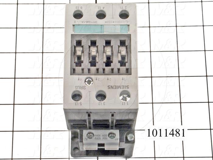 Contactor, 3 Poles, 120VAC Coil, 55A, 10 HP @ 3PH 200VAC, 575VAC, 30 HP @ 3PH 460VAC, Screw Terminal Connection