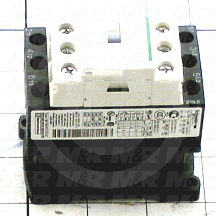 Contactor, 3 Poles, 230/240VAC Coil, 25A, 3 HP @ 3PH 200VAC, 1NO, 1NC Aux Contact