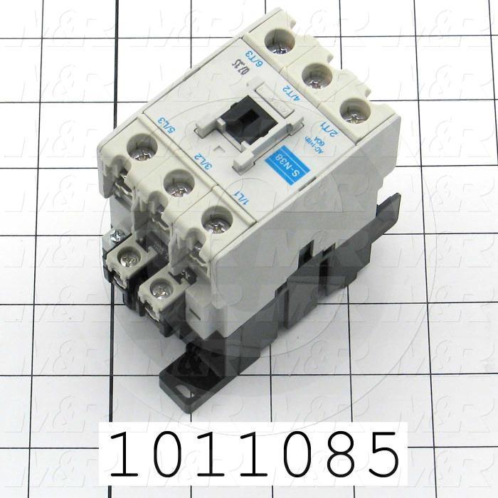 Contactor, 3 Poles, 24VAC Coil, 55A, 10 HP @ 3PH 200VAC, 575VAC, Screw Terminal Connection