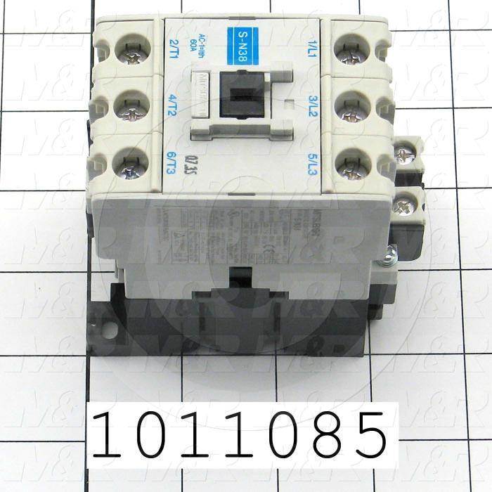 Contactor, 3 Poles, 24VAC Coil, 55A, 10 HP @ 3PH 200VAC, 575VAC, Screw Terminal Connection