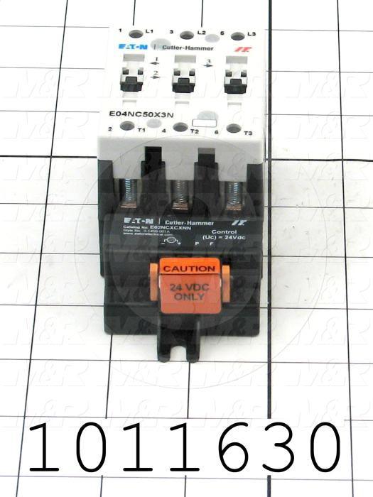 Contactor, 3 Poles, 24VDC Coil, 85A, 15 HP @ 3PH 200VAC, 575VAC, 30 HP @ 3PH 460VAC, Screw Terminal Connection