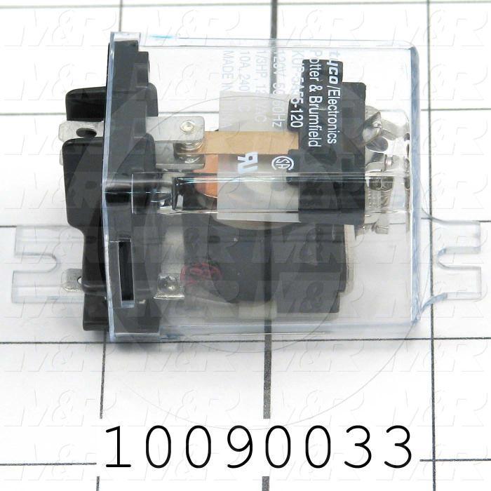 Control Relay, 1 Pole, 120VAC Coil Voltage, SPDT, 10A, 240VAC
