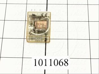 Control Relay, 2 Poles, 120VAC Coil Voltage, DPDT, with Indicator Light, 1A, 230VAC