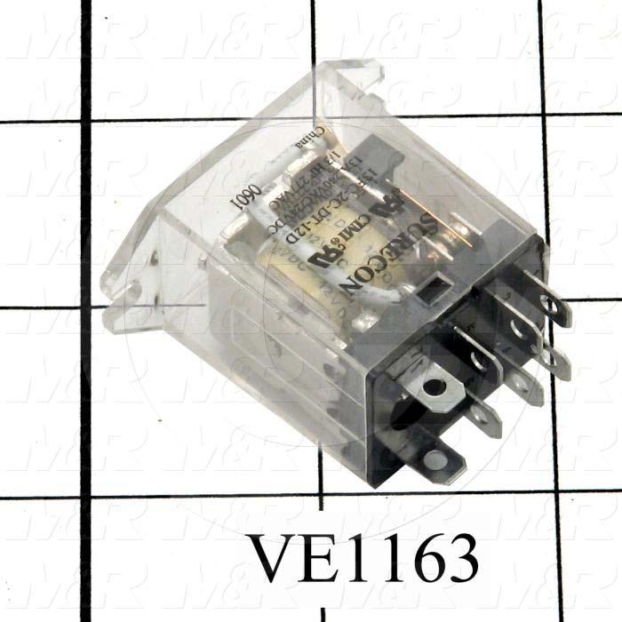 Control Relay, 2 Poles, 12VDC Coil Voltage, DPDT