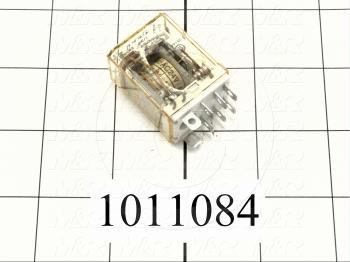 Control Relay, 2 Poles, 24VAC Coil Voltage, DPDT, with Indicator Light, 10A, 230VAC