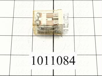 Control Relay, 2 Poles, 24VAC Coil Voltage, DPDT, with Indicator Light, 10A, 230VAC
