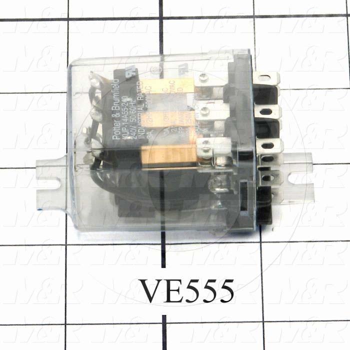Control Relay, 240VAC Coil Voltage, 3PDT, 10A