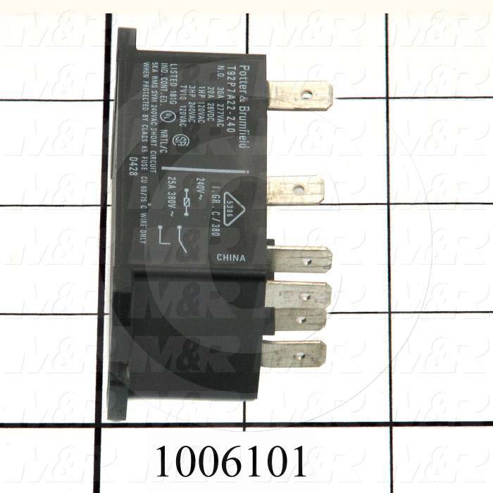 Control Relay, 240VAC Coil Voltage, DPST, 30A, 240VAC