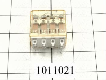 Control Relay, 4 Poles, 120VAC Coil Voltage, 4PDT, with Indicator Light, 10A, 230VAC