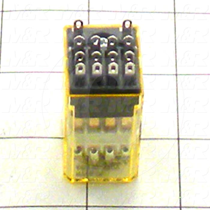 Control Relay, 4 Poles, 120VAC Coil Voltage, 4PDT, with Indicator Light, 1A, 230VAC