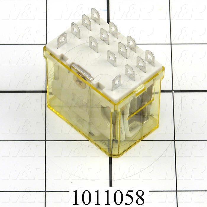 Control Relay, 4 Poles, 230VAC Coil Voltage, 4PDT, with Indicator Light, 10A, 230VAC
