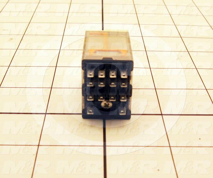 Control Relay, 4 Poles, 24VAC Coil Voltage, 4PDT, 6A, 250V, Plug-in, Without Latch