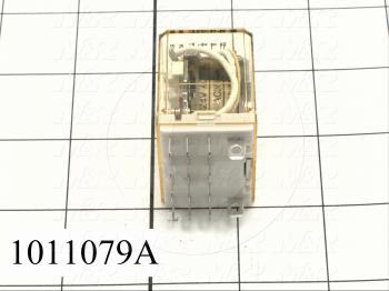 Control Relay, 4 Poles, 24VAC Coil Voltage, 4PDT, with Indicator Light, 10A, 230VAC