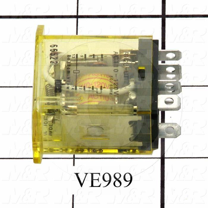 Control Relay, DPDT, 120VAC