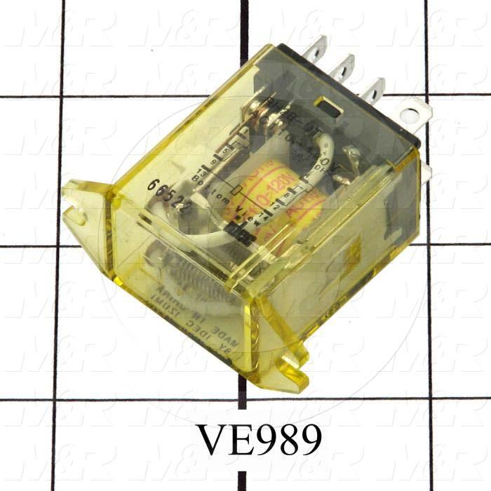 Control Relay, DPDT, 120VAC