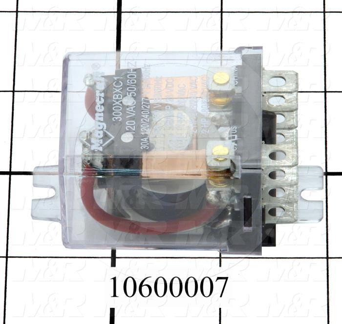Control Relay, DPDT, 30A, 120VAC