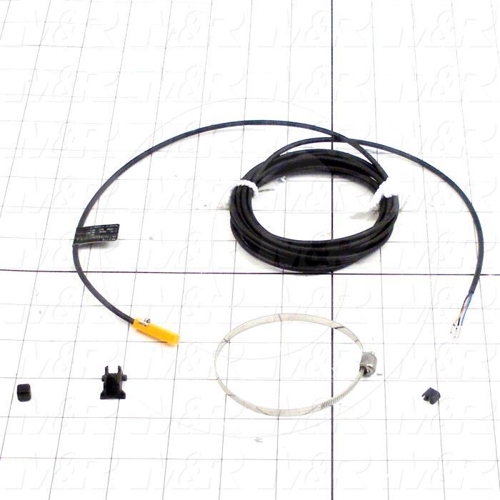 Cylinder Sensor, 3-Wire NPN, Normally Open, 3m Cable, 63mm Piston Diameter, 30VDC, With Strap