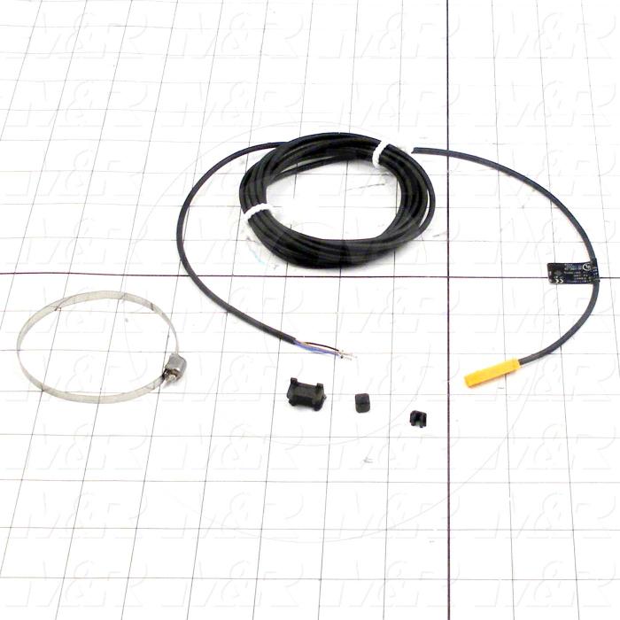 Cylinder Sensor, 3-Wire NPN, Normally Open, 3m Cable, 63mm Piston Diameter, 30VDC, With Strap