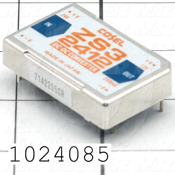 DC/DC Converter, 24VDC, 3W, 12VDC Output Voltage