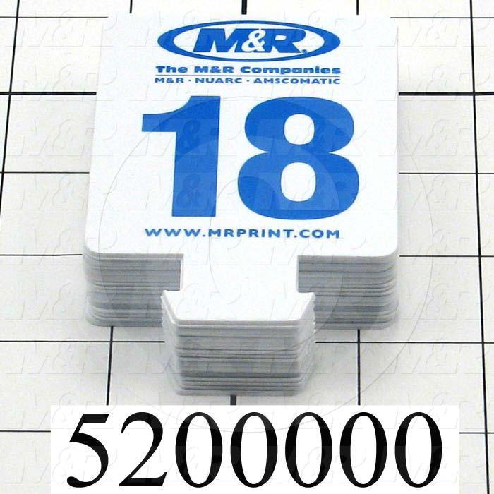 Decals & Documents, Number Tab, 0.04 White Poly