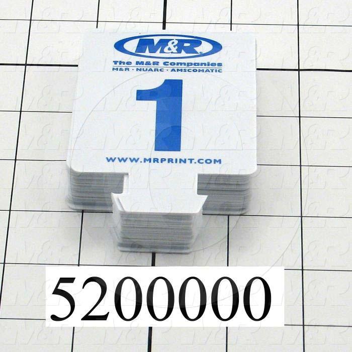 Decals & Documents, Number Tab, 0.04 White Poly