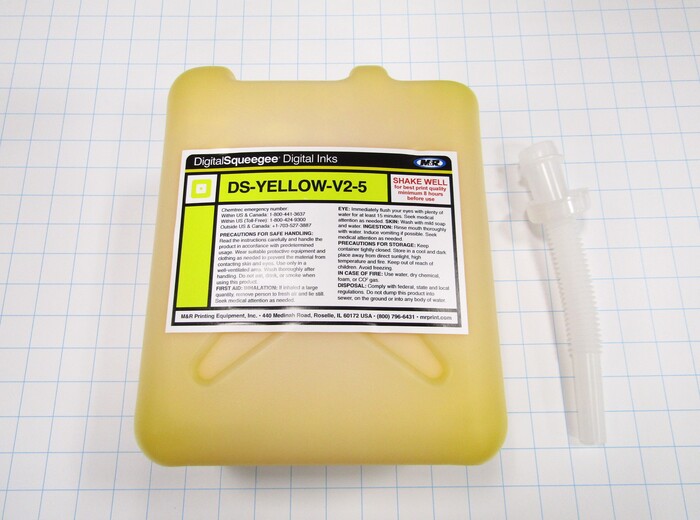 Digital Squeegee (DS) - Hybrid, M&R Brand, 1 Liter Size, Digital Squeegee Yellow Ink V2