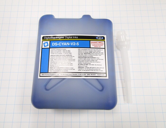 Digital Squeegee (DS) - Hybrid, M&R Brand, 1 Liter Size, Digitial Squeegee Cyan Ink Ver. 2