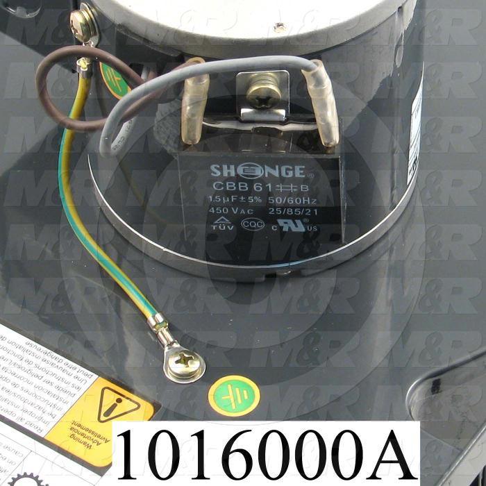 Direct Drive, Wheel Diameter 5-1/8", Max. RPM 1670, Voltage 230V 1PH 60Hz, With Thermal Protection, Temperature Rating 104F, Max. Air flow 271CFM