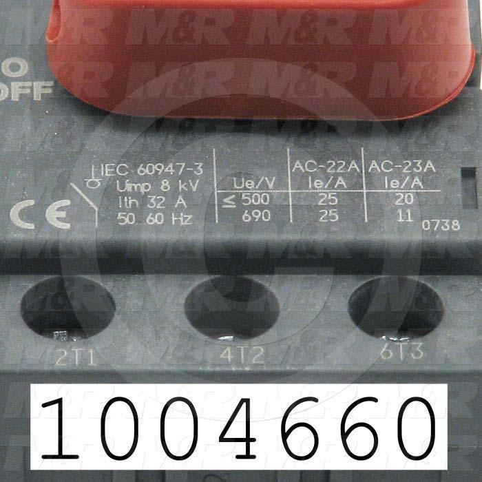 Disconnect Switch, 600VAC, 25A, 3 Poles