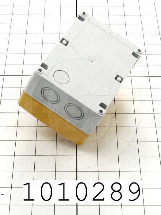 Disconnect Switch, 600VAC, 40A, 1pole, Yellow and Red Handle