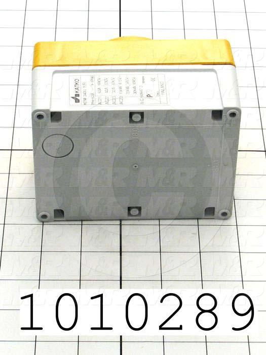 Disconnect Switch, 600VAC, 40A, 1pole, Yellow and Red Handle