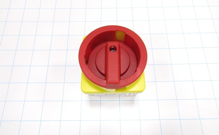 Disconnect Switch, Enclosed, Non Fusible, 380-440VAC, 80A, 3 Poles, Yellow and Red Handle, UL