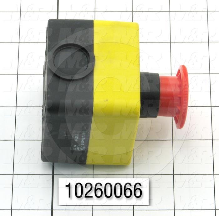 Emergency-Stop Switch, Station, Pushlock Turn Reset, 40mm Mushroom, 2NC