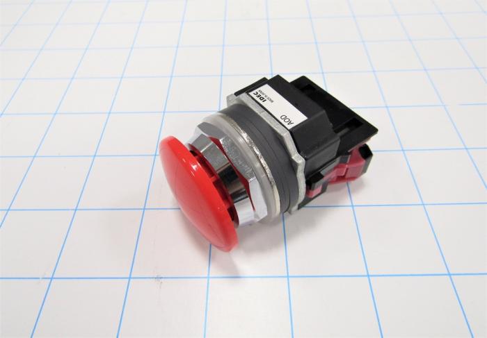 Emergency-Stop Switch, Unibody, Pushlock Turn Reset, 30mm, 40mm Mushroom, 1NC