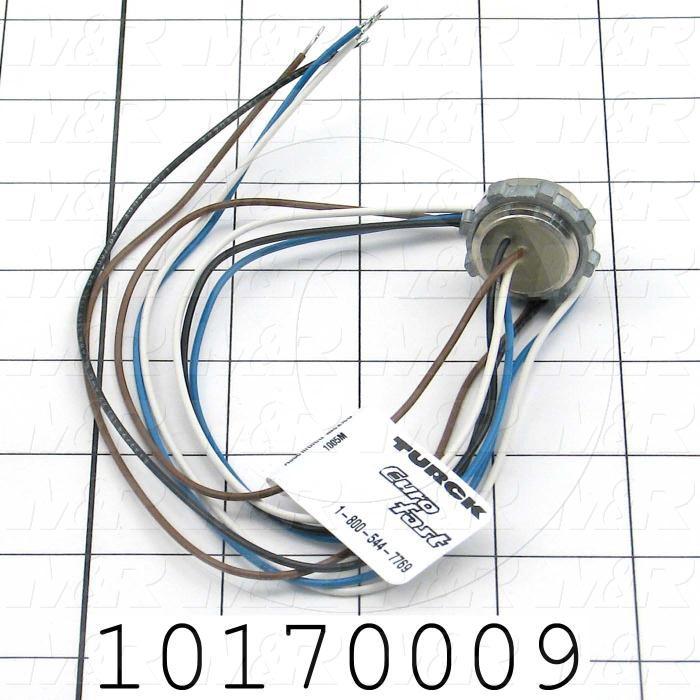 Encoder Receptacle, Male, 4 Positions, With Leads, 250VAC/300VDC