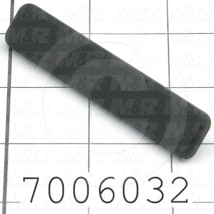 Extrusions and Accessories, End Cap, 80 mm Overall Length, 16 mm Width, Height 4 mm, Plastic, Black Color