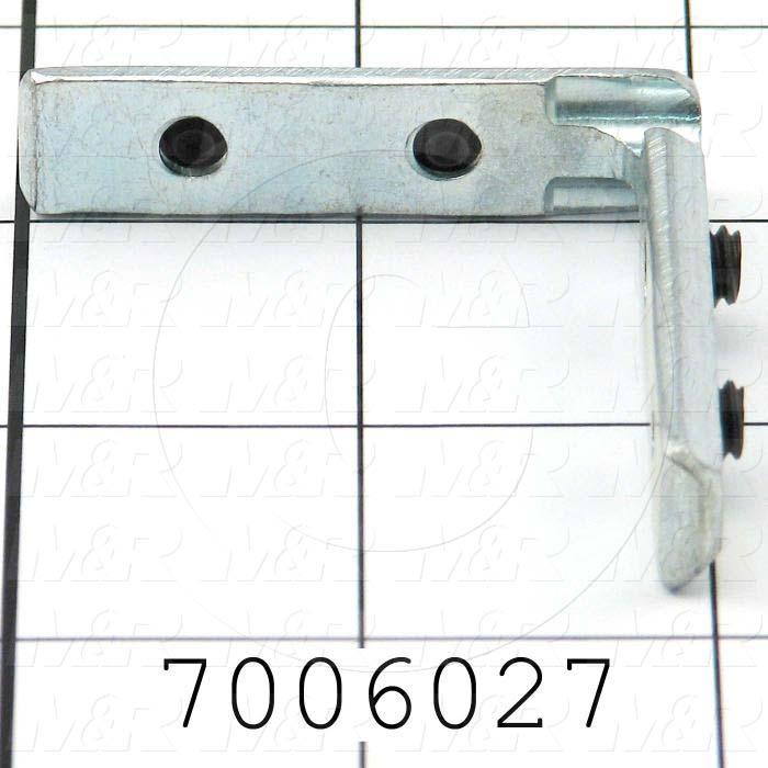 Extrusions and Accessories, T-Slot Corner Bracket, 2.00 in. Overall Length, 0.50" Width, Height 2.00 in., 1/4"-20 Thread Size, Steel, Zinc Plated