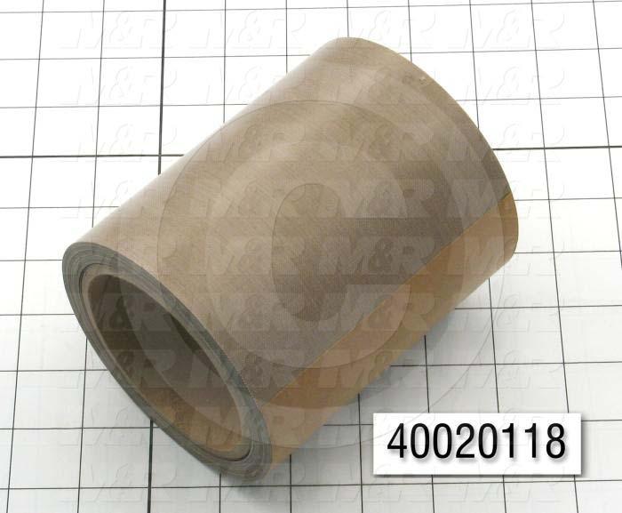 Fabric, Teflon Coated Fiberglass Fabric, 0.003", 5", 1296", Natural Brown/Tan, 550'F