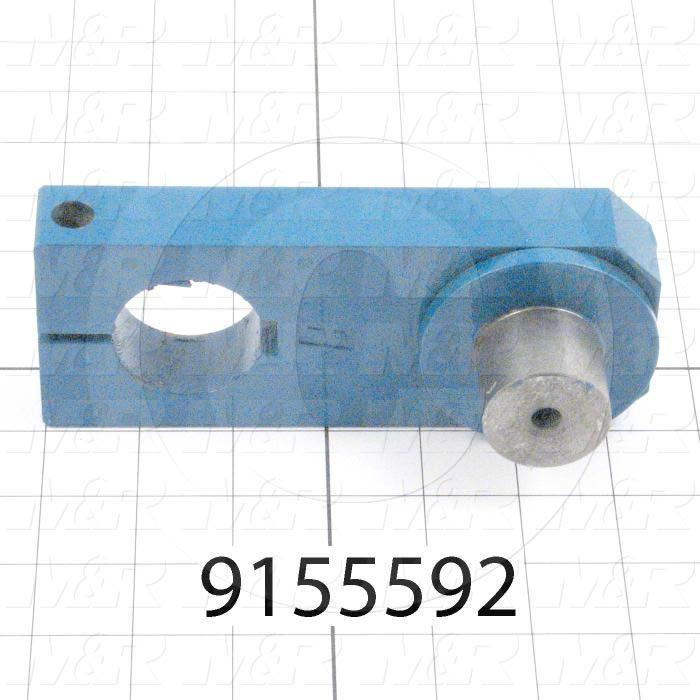 Fabricated Parts, 8 col. crank base weldment, 6.44 in. Length, 2.50 in. Width, Blue Coated Finish