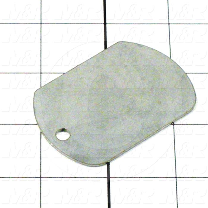 Fabricated Parts, Access Hole Cover, 2.50 in. Length, 1.75 in. Width, 0.050 in. Thickness