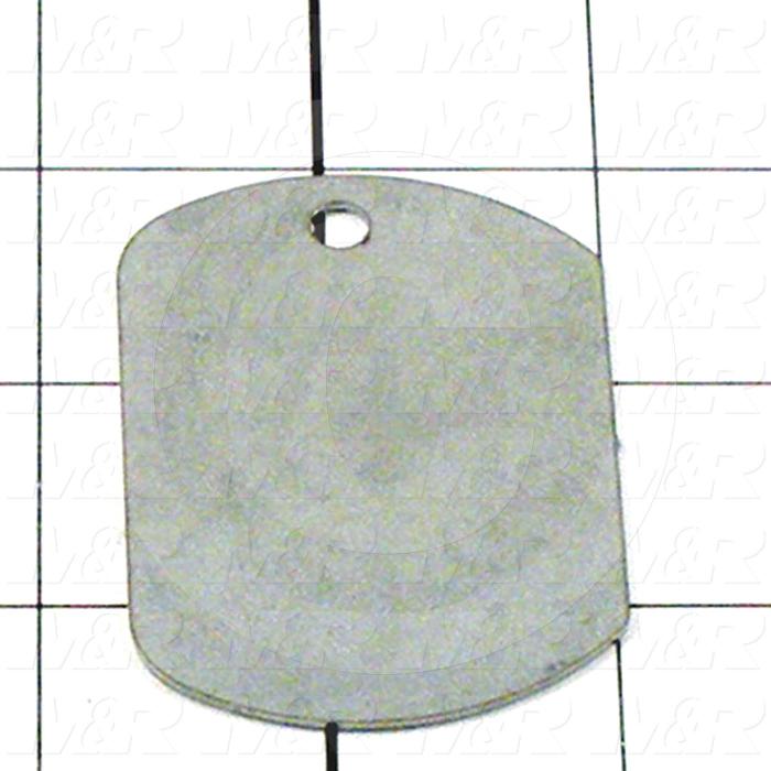 Fabricated Parts, Access Hole Cover, 2.50 in. Length, 1.75 in. Width, 0.050 in. Thickness
