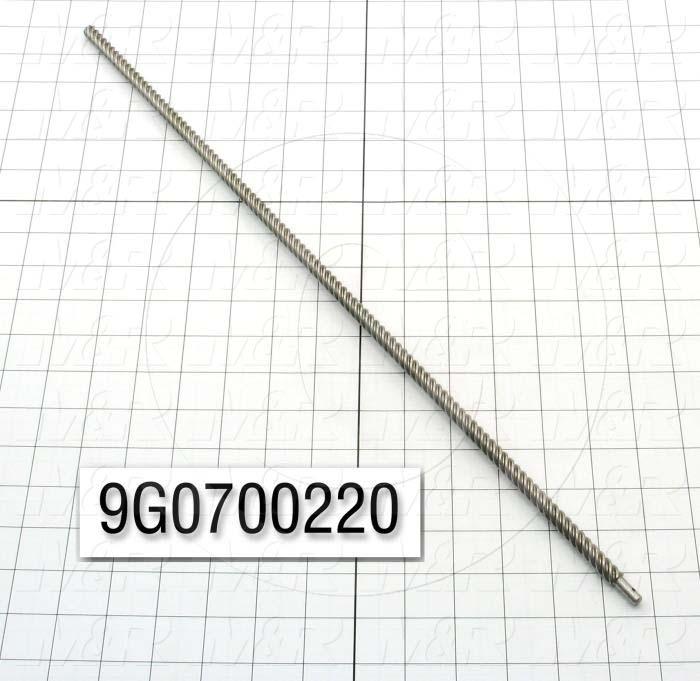 Fabricated Parts, Acme Screw, 22.00 in. Length, 3/8 in. Diameter