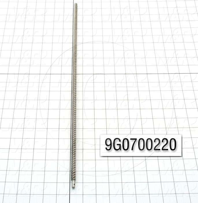 Fabricated Parts, Acme Screw, 22.00 in. Length, 3/8 in. Diameter