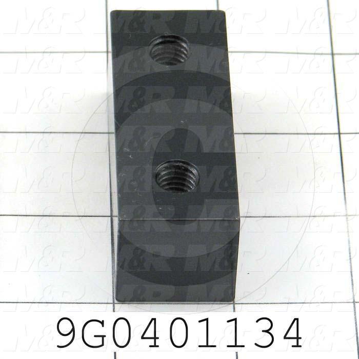 Fabricated Parts, Adj Bracket "B", 2.50 in. Length, 1.00 in. Width, 1.00 in. Thickness, Satin Black Finish
