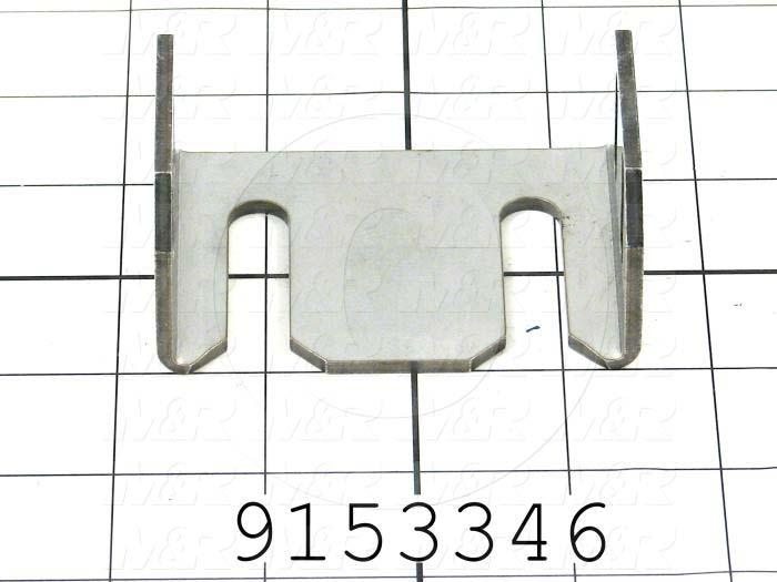 Fabricated Parts, Adjusted C-Shape Bracket, 3.27 in. Length, 2.25 in. Width, 1.45 in. Height